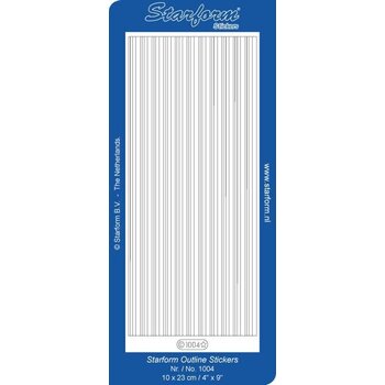 STARFORM STARFORM TRANSPARENT GLITTER GOLD THICK/THIN STRAIGHT LINES PEEL OFFS