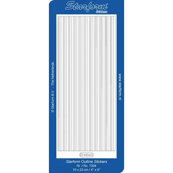 STARFORM STARFORM TRANSPARENT GLITTER BLACK THICK/THIN STRAIGHT LINES PEEL OFFS