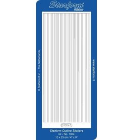 STARFORM STARFORM TRANSPARENT GLITTER SILVER THICK/THIN STRAIGHT LINES PEEL OFFS