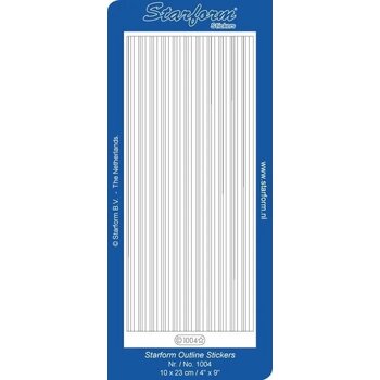 STARFORM STARFORM TRANSPARENT GLITTER SILVER THICK/THIN STRAIGHT LINES PEEL OFFS