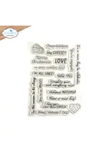 ELIZABETH CRAFT DESIGNS ELIZABETH CRAFT DESIGNS CUTE & WHIMSICAL BY JOSET VAN DE BURGT MICE SENTIMENTS CLEAR STAMP SET