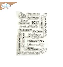 ELIZABETH CRAFT DESIGNS ELIZABETH CRAFT DESIGNS CUTE & WHIMSICAL BY JOSET VAN DE BURGT MICE SENTIMENTS CLEAR STAMP SET