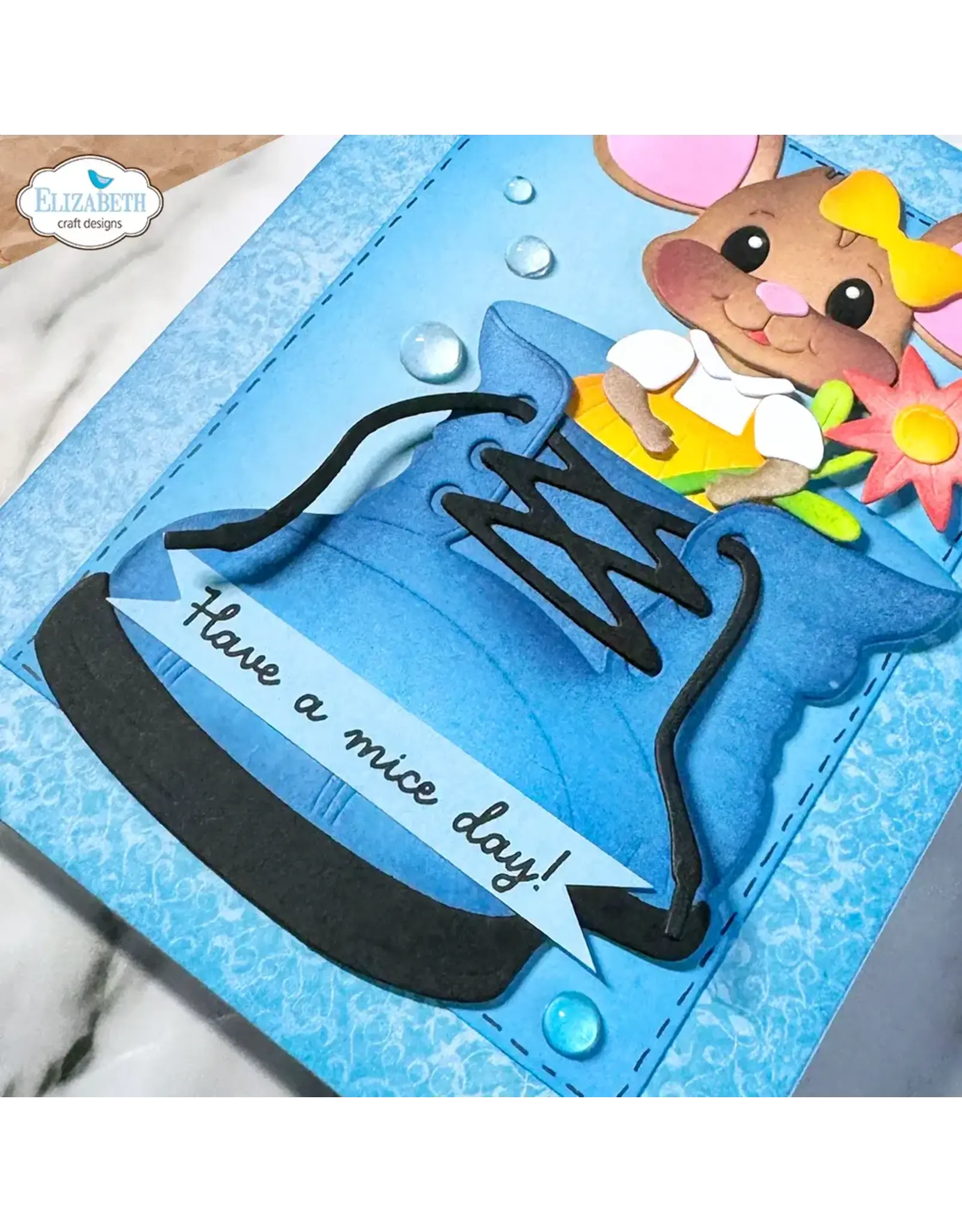 ELIZABETH CRAFT DESIGNS ELIZABETH CRAFT DESIGNS CUTE & WHIMSICAL BY JOSET VAN DE BURGT MICE SENTIMENTS CLEAR STAMP SET