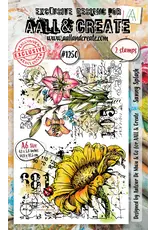 AALL & CREATE AALL & CREATE AUTOUR DE MWA  #1250 SUNNY SPLASH A6 CLEAR STAMP SET