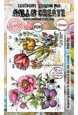 AALL & CREATE AALL & CREATE AUTOUR DE MWA  #1249 PETAL POP A6 CLEAR STAMP SET