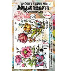 AALL & CREATE AALL & CREATE AUTOUR DE MWA  #1249 PETAL POP A6 CLEAR STAMP SET