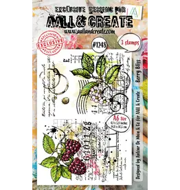 AALL & CREATE AALL & CREATE AUTOUR DE MWA  #1248 BERRY BLISS A6 CLEAR STAMP SET