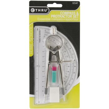 WESTCOTT COMPASS & PROTRACTOR SET