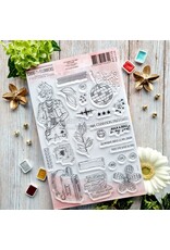 CHOU & FLOWERS CHOU & FLOWERS IT'S ALWAYS TEA TIME COLLECTION ROCK MUSIC CLEAR STAMP SET