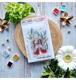 CHOU & FLOWERS CHOU & FLOWERS IT'S ALWAYS TEA TIME COLLECTION WINTER GIRL CLEAR STAMP SET