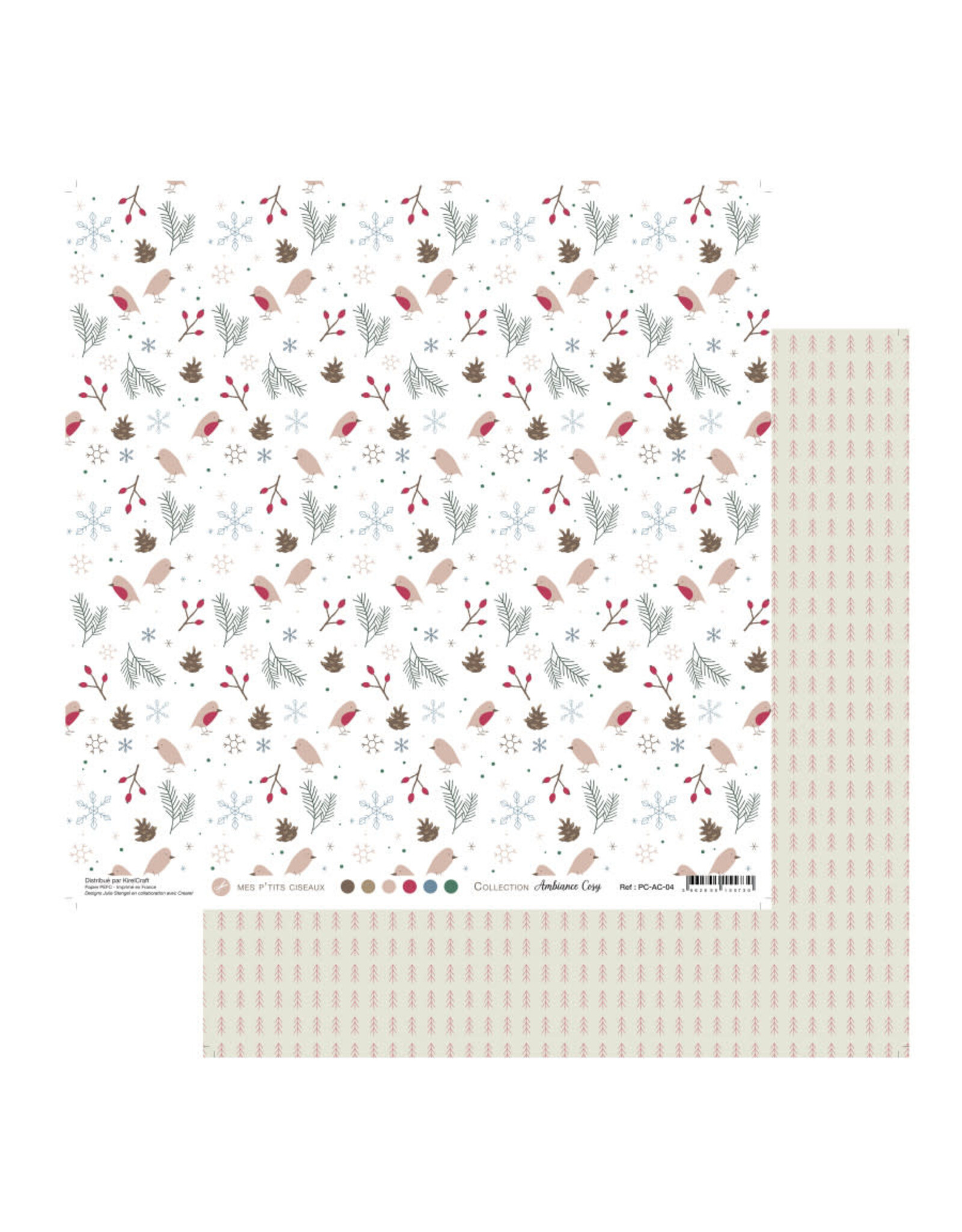 MES P'TITS CISEAUX MES P'TITS CISEAUX COLLECTION AMBIANCE COSY #04 12x12 CARDSTOCK