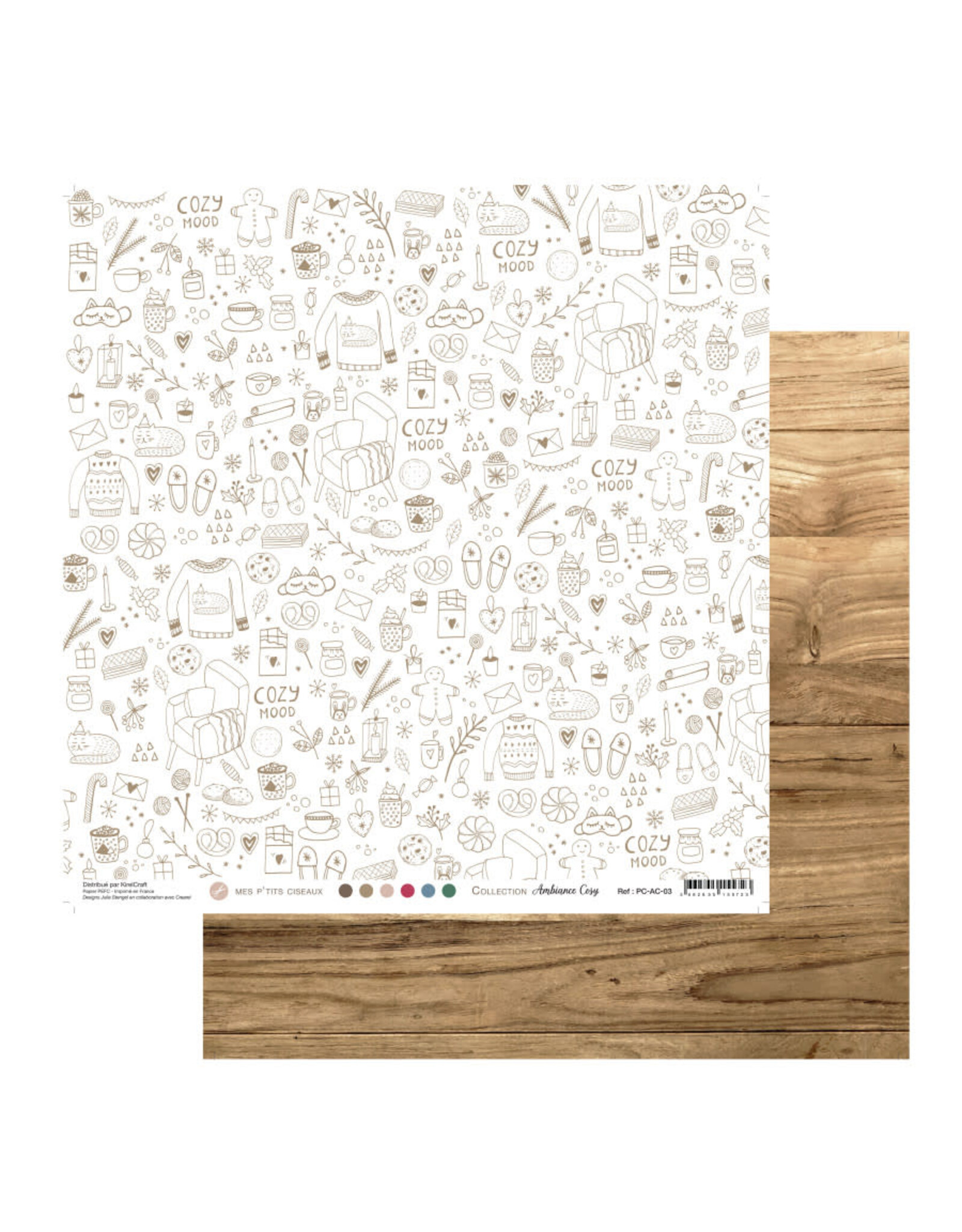 MES P'TITS CISEAUX MES P'TITS CISEAUX COLLECTION AMBIANCE COSY #03 12x12 CARDSTOCK