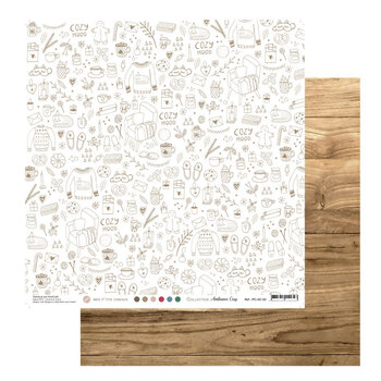 MES P'TITS CISEAUX MES P'TITS CISEAUX COLLECTION AMBIANCE COSY #03 12x12 CARDSTOCK