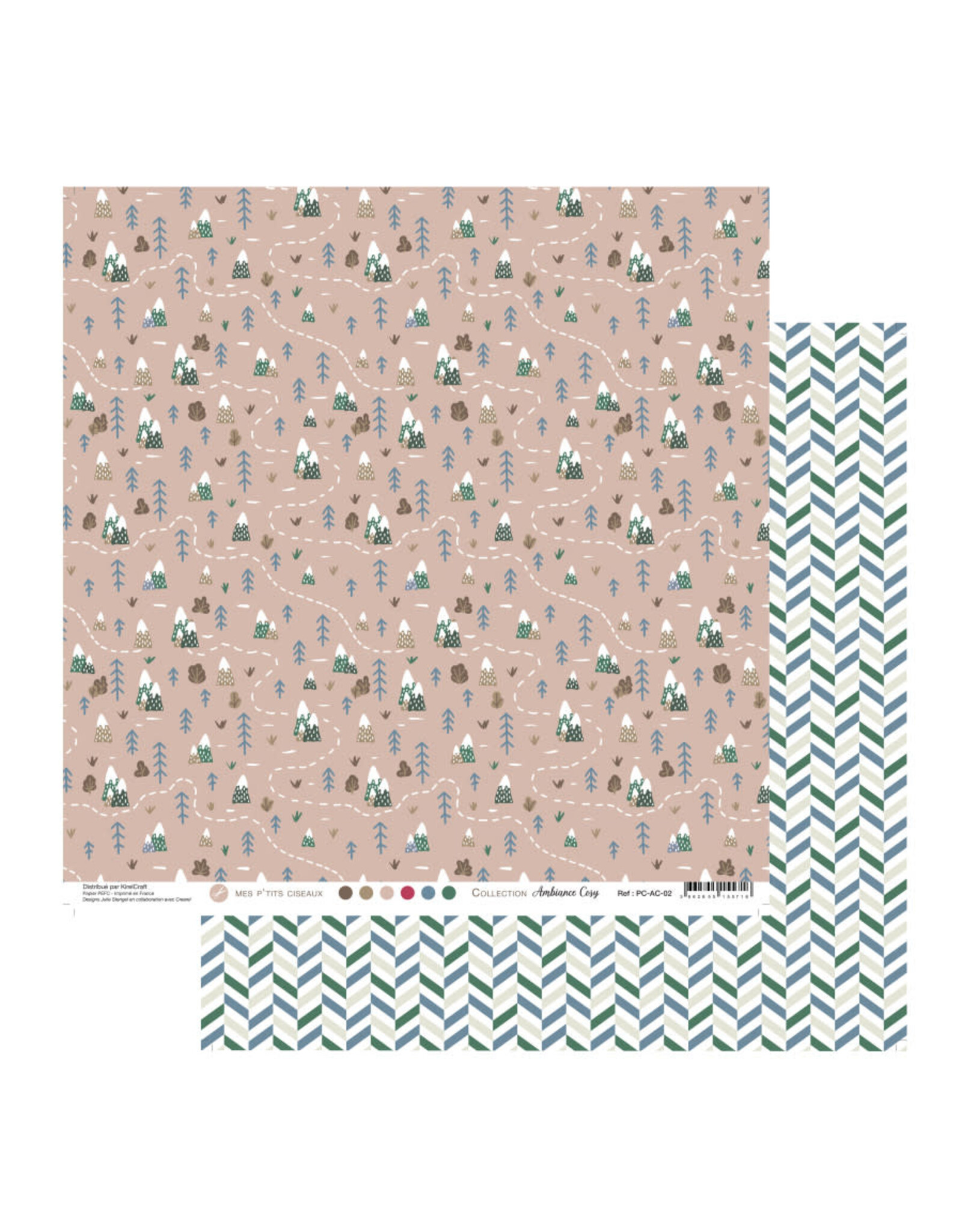 MES P'TITS CISEAUX MES P'TITS CISEAUX COLLECTION AMBIANCE COSY #02 12x12 CARDSTOCK