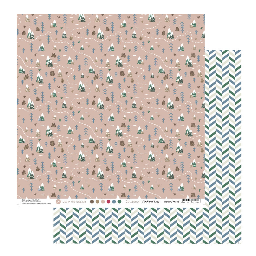 MES P'TITS CISEAUX MES P'TITS CISEAUX COLLECTION AMBIANCE COSY #02 12x12 CARDSTOCK