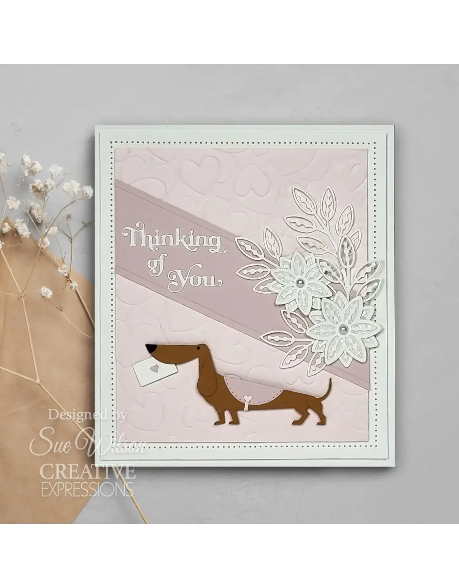 CREATIVE EXPRESSIONS CREATIVE EXPRESSIONS SUE WILSON MINI SHADOWED SENTIMENTS - THINKING OF YOU DIE SET