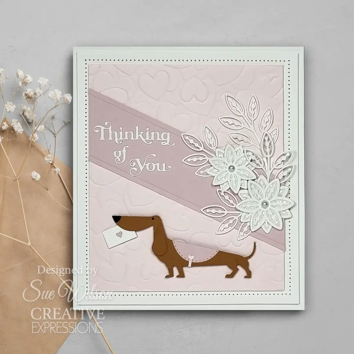 CREATIVE EXPRESSIONS CREATIVE EXPRESSIONS SUE WILSON MINI SHADOWED SENTIMENTS - THINKING OF YOU DIE SET