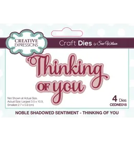 CREATIVE EXPRESSIONS CREATIVE EXPRESSIONS SUE WILSON NOBLE SHADOWED SENTIMENTS - THINKING OF YOU DIE SET