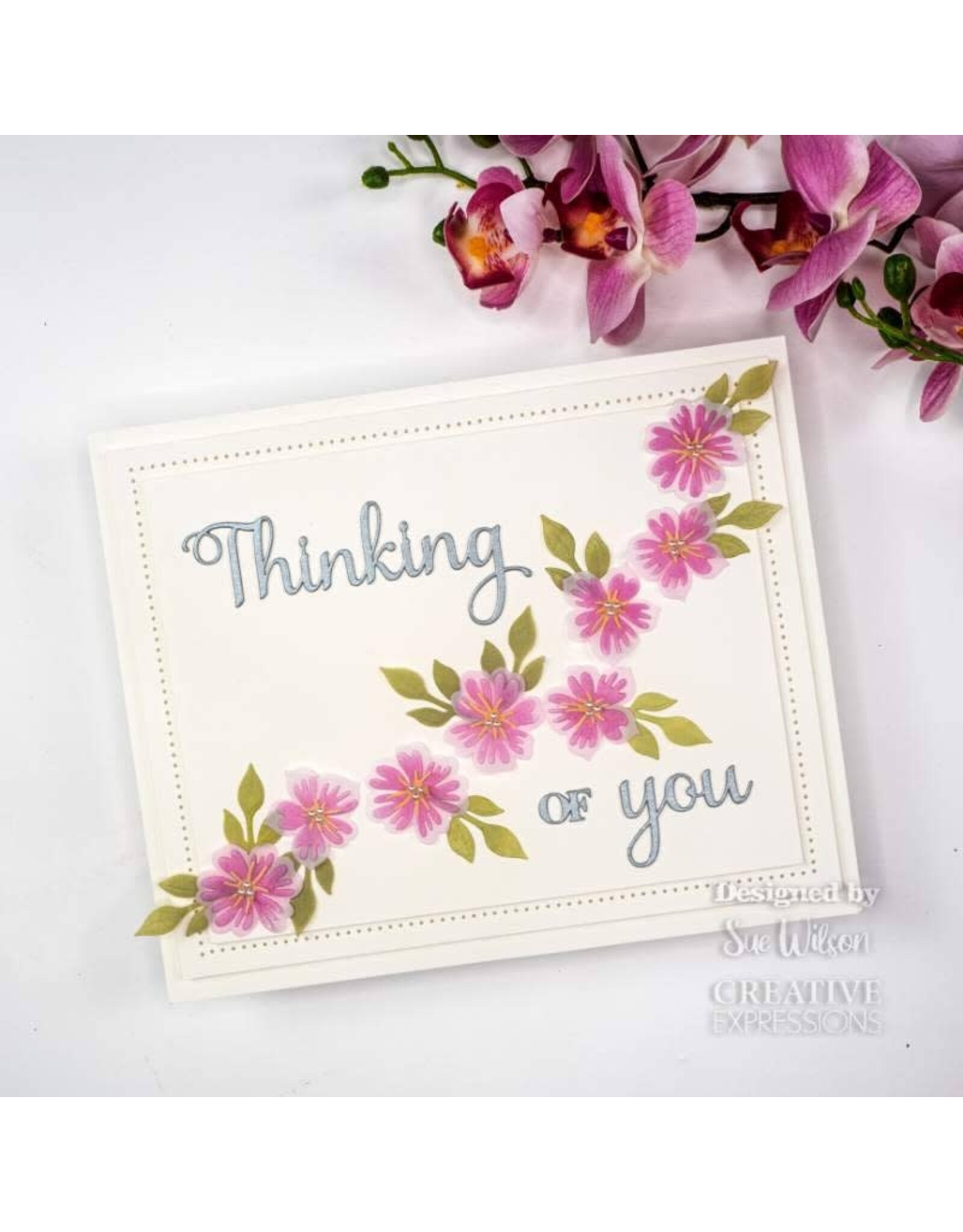 CREATIVE EXPRESSIONS CREATIVE EXPRESSIONS SUE WILSON NOBLE SHADOWED SENTIMENTS - THINKING OF YOU DIE SET