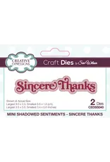 CREATIVE EXPRESSIONS CREATIVE EXPRESSIONS SUE WILSON MINI SHADOWED SENTIMENTS - SINCERE THANKS DIE SET