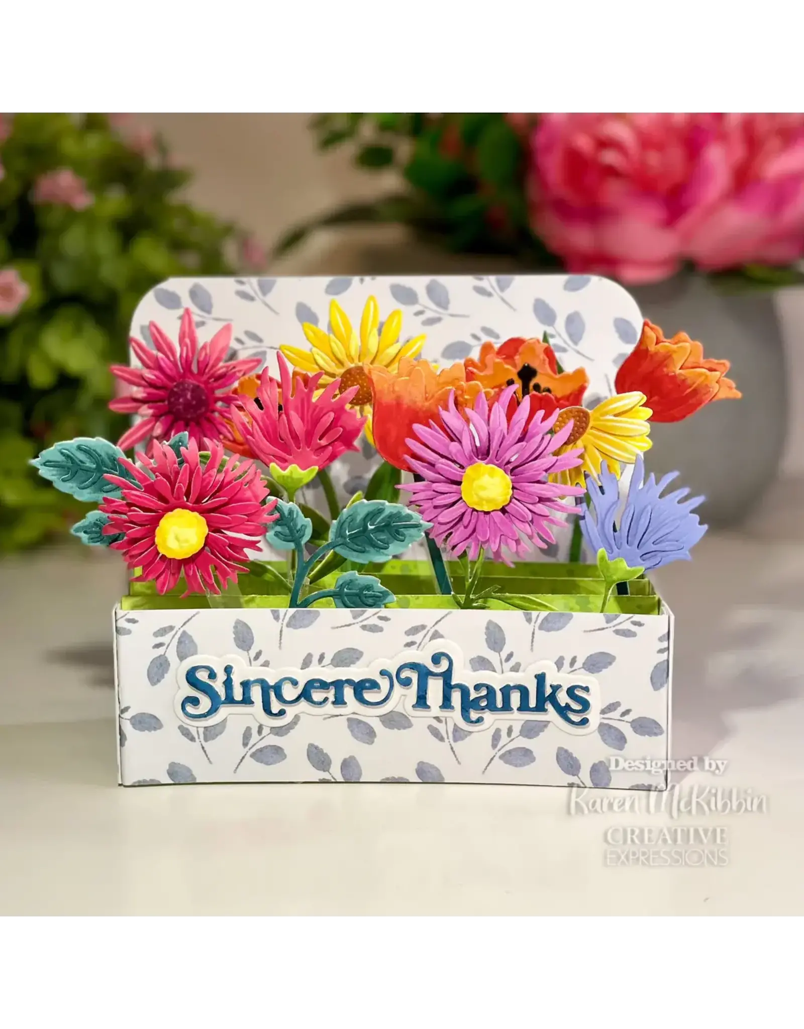 CREATIVE EXPRESSIONS CREATIVE EXPRESSIONS SUE WILSON MINI SHADOWED SENTIMENTS - SINCERE THANKS DIE SET