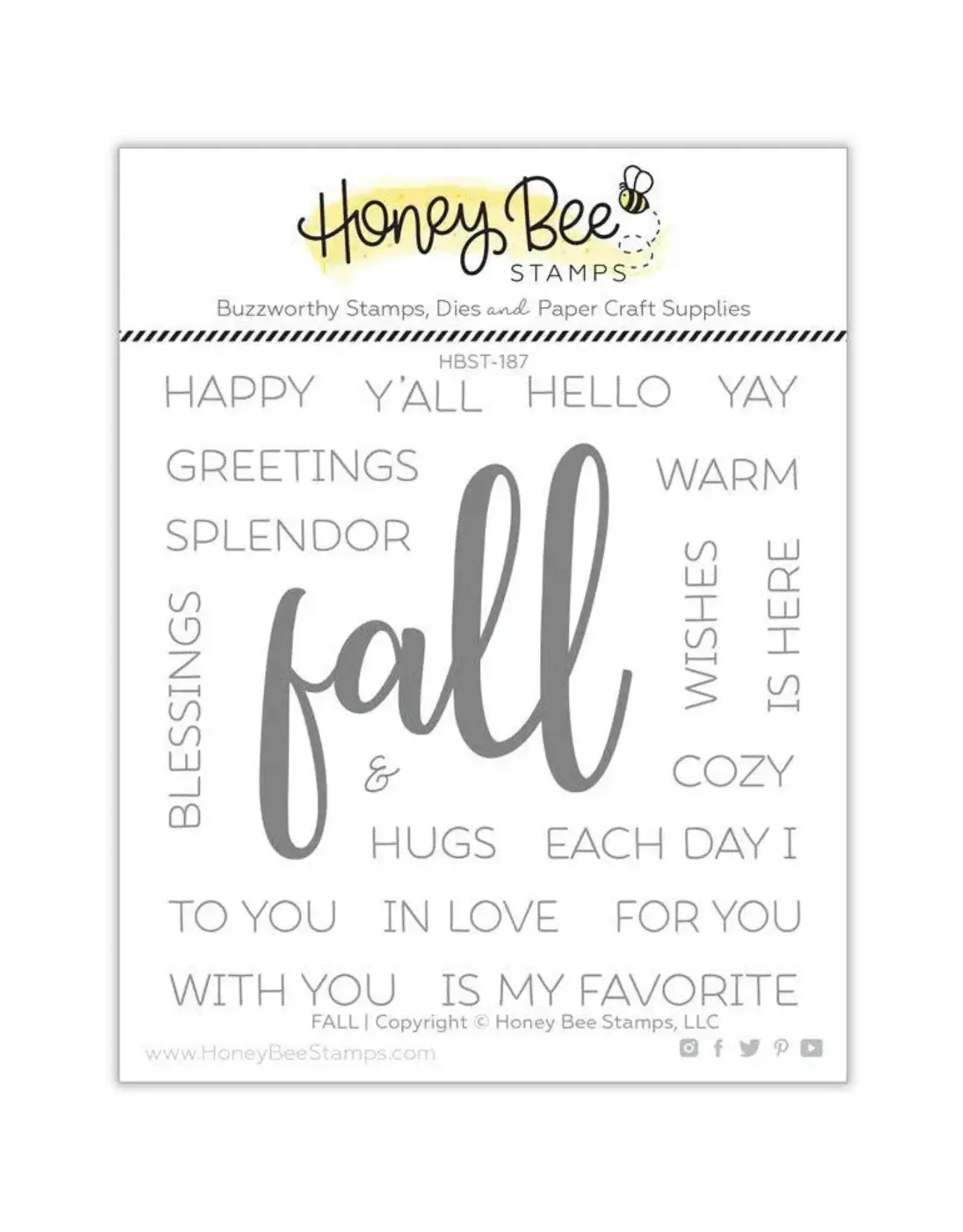 HONEY BEE HONEY BEE STAMPS FALL CLEAR STAMP & DIE SET