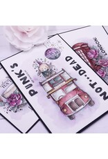 CHOU & FLOWERS CHOU & FLOWERS IT'S ALWAYS TEA TIME COLLECTION ALPHABET ROCK CLEAR STAMP SET