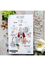 CHOU & FLOWERS CHOU & FLOWERS IT'S ALWAYS TEA TIME COLLECTION ROCK MUSIC CLEAR STAMP SET