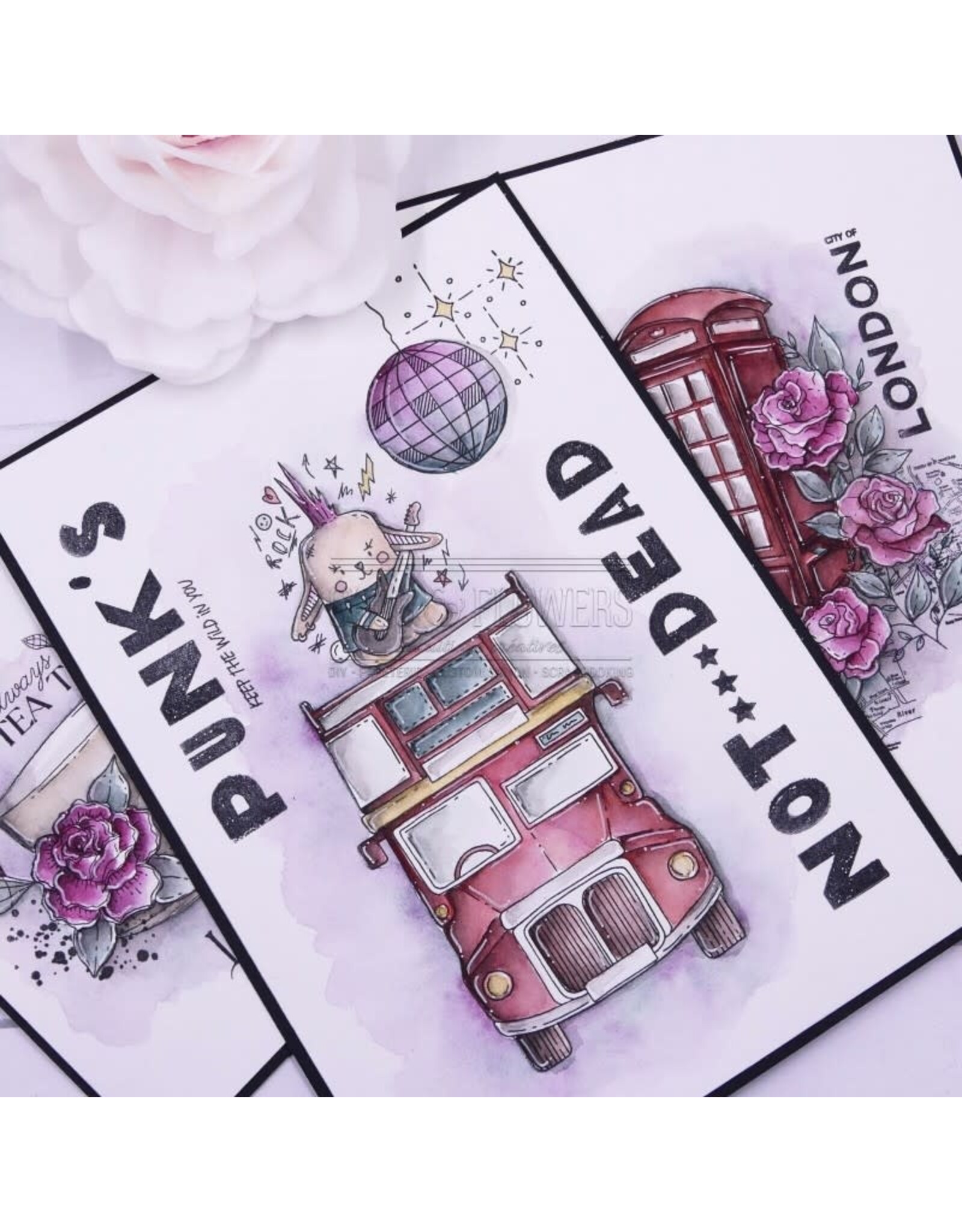 CHOU & FLOWERS CHOU & FLOWERS IT'S ALWAYS TEA TIME COLLECTION DOUDOU PUNK CLEAR STAMP