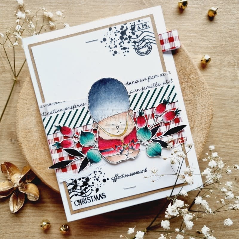 CHOU & FLOWERS CHOU & FLOWERS IT'S ALWAYS TEA TIME COLLECTION DOUDOU GARDE DE LA REINE CLEAR STAMP