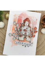 CHOU & FLOWERS CHOU & FLOWERS IT'S ALWAYS TEA TIME COLLECTION WINTER GIRL CLEAR STAMP SET