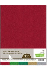 LAWN FAWN LAWN FAWN HOLIDAY SPARKLE 8.5X11 CARDSTOCK PACK 5 SHEETS