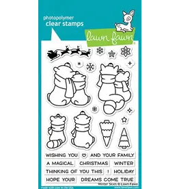LAWN FAWN LAWN FAWN WINTER SKIES ACRYLIC STAMP SET