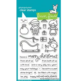 LAWN FAWN LAWN FAWN HO HO HOLIDAYS ACRYLIC STAMP SET