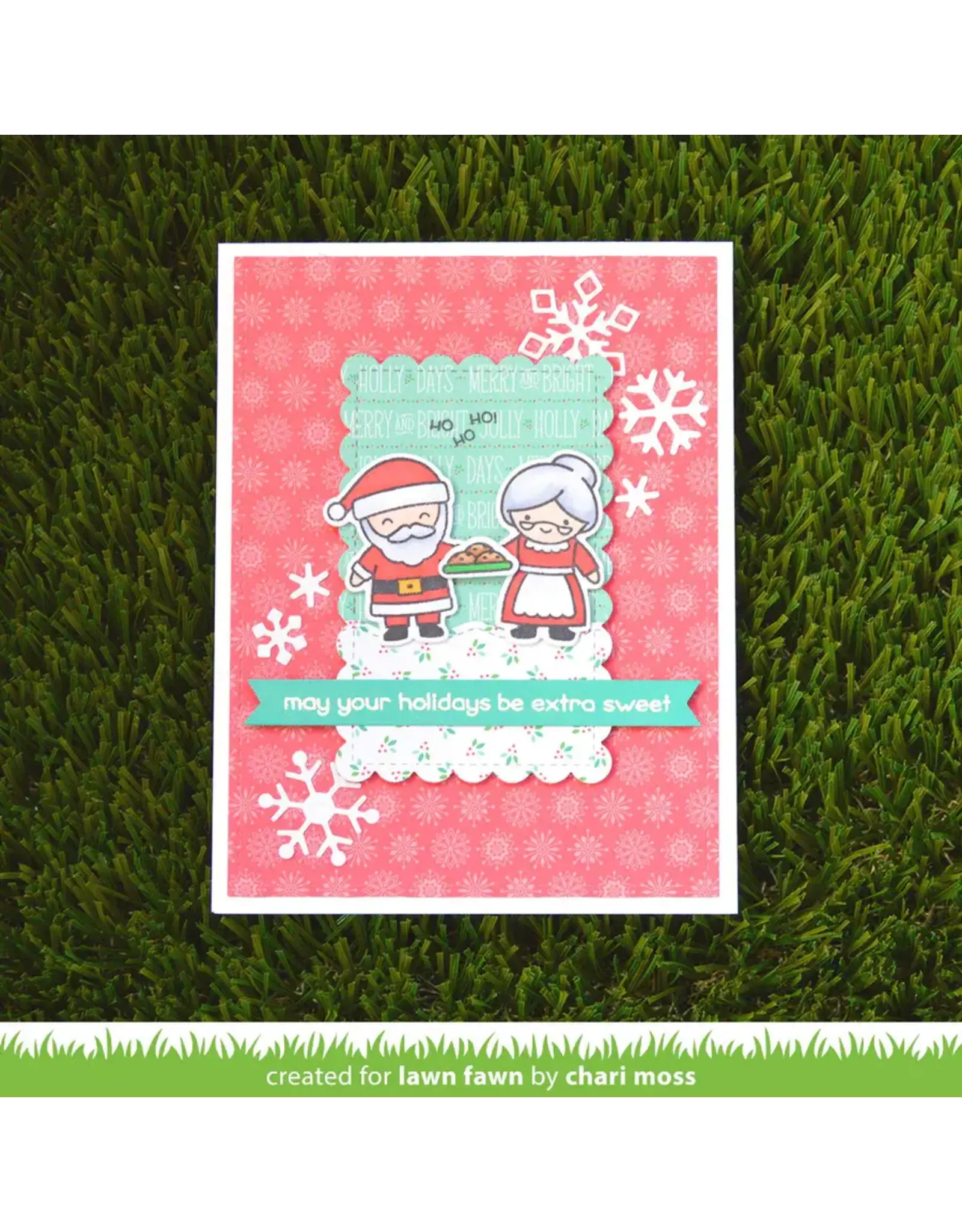 LAWN FAWN LAWN FAWN HO HO HOLIDAYS ACRYLIC STAMP SET