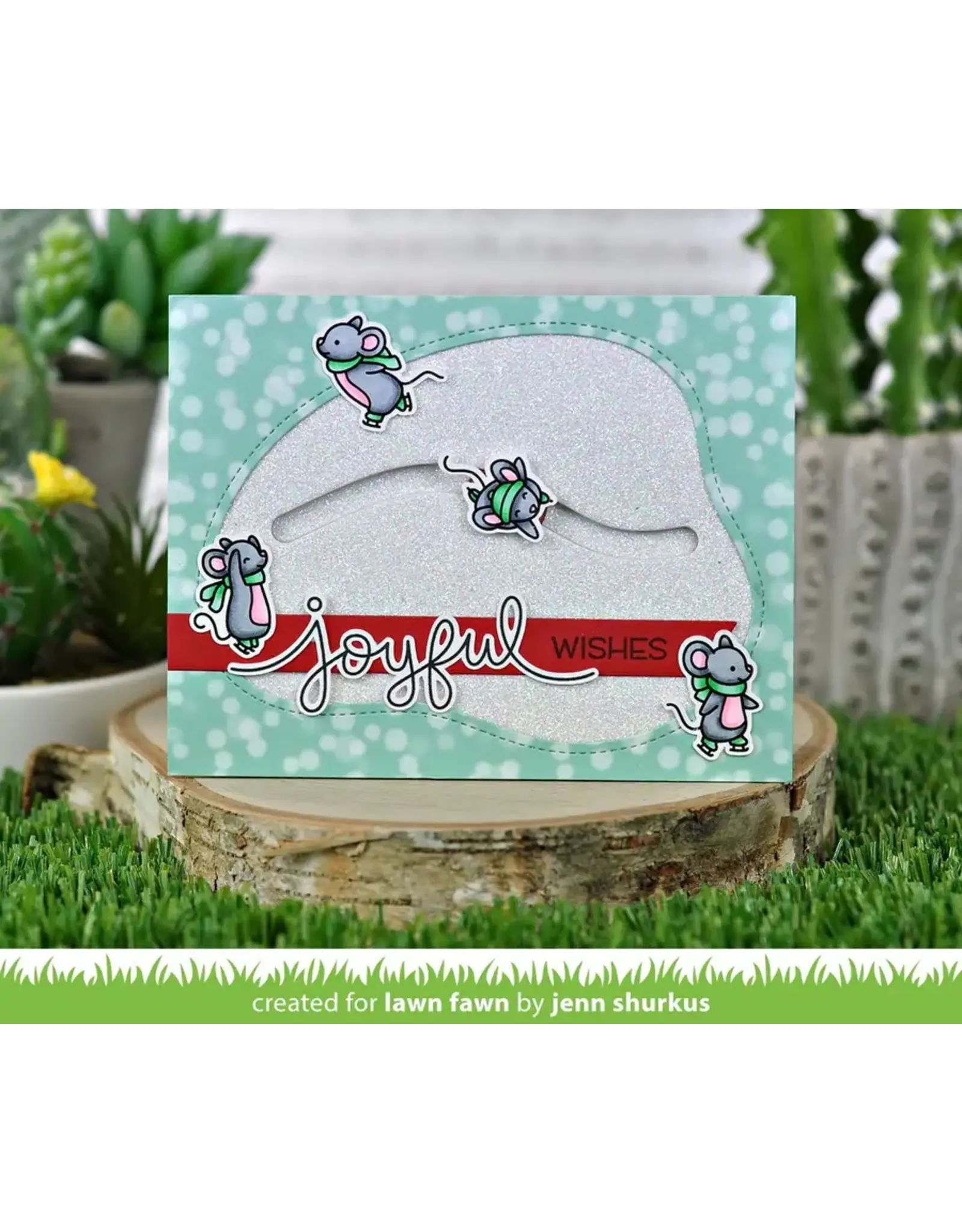 LAWN FAWN LAWN FAWN MICE ON ICE ACRYLIC STAMP SET