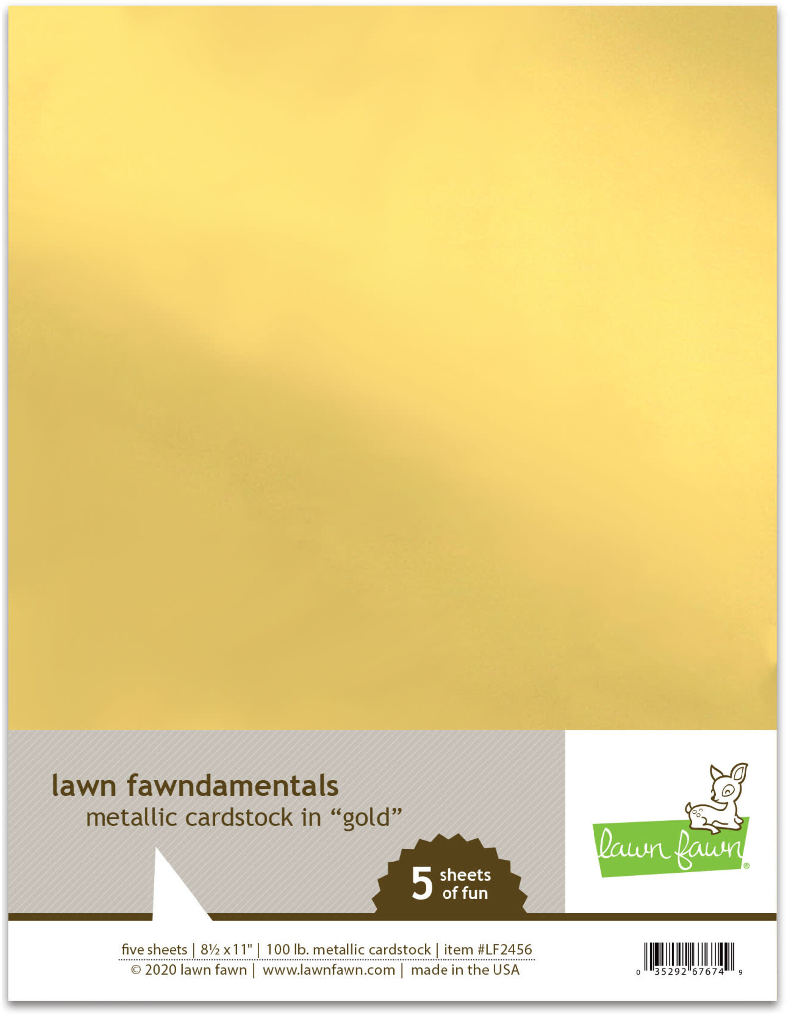 LAWN FAWN LAWN FAWN METALLIC CARDSTOCK IN GOLD