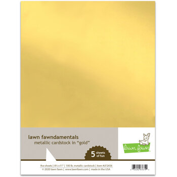 LAWN FAWN LAWN FAWN METALLIC CARDSTOCK IN GOLD