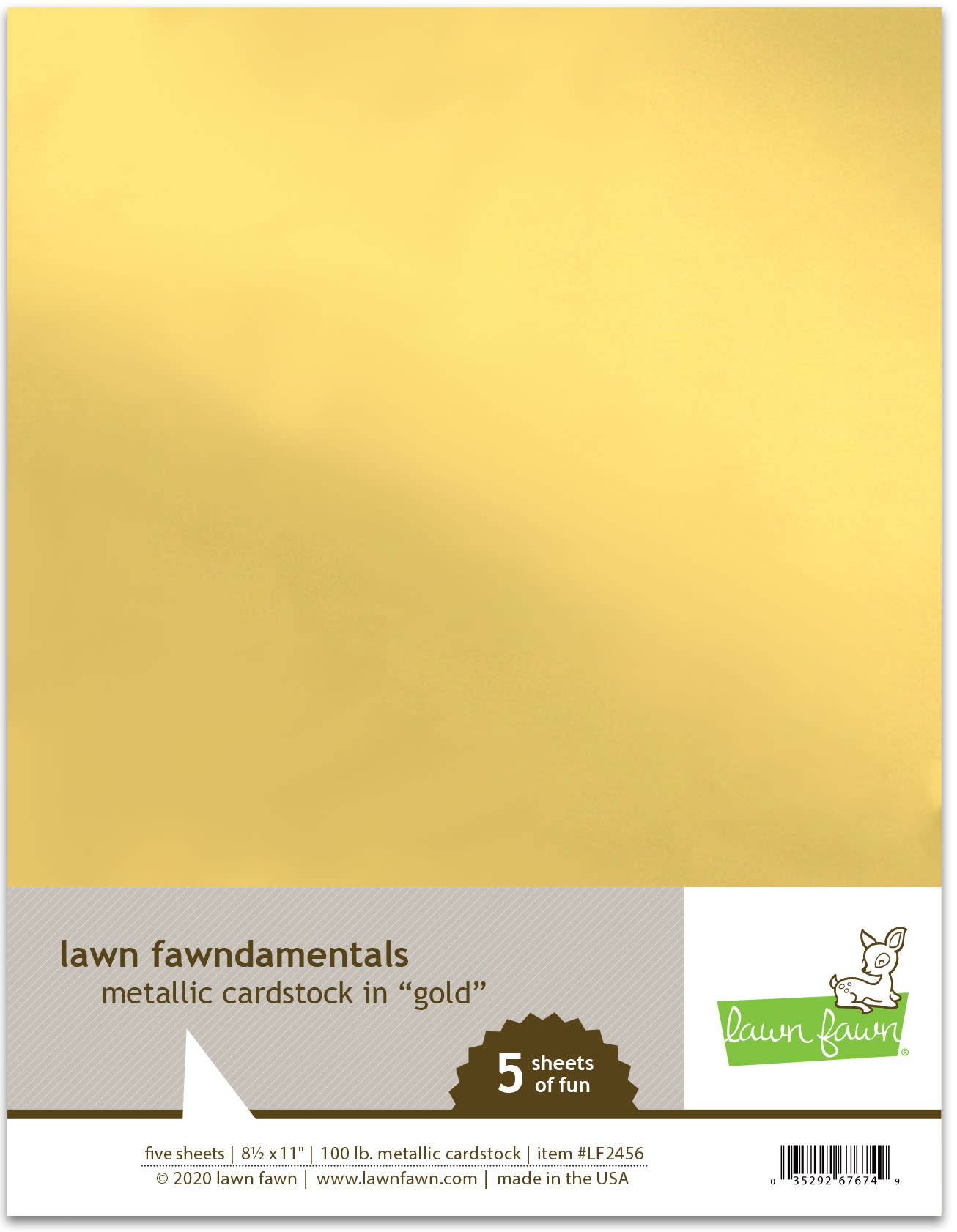 LAWN FAWN LAWN FAWN METALLIC CARDSTOCK IN GOLD