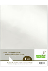 LAWN FAWN LAWN FAWN METALLIC CARDSTOCK IN SILVER