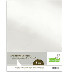 LAWN FAWN LAWN FAWN METALLIC CARDSTOCK IN SILVER