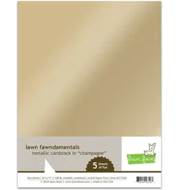 LAWN FAWN LAWN FAWN METALLIC CARDSTOCK IN CHAMPAGNE