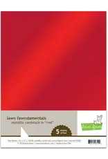 LAWN FAWN LAWN FAWN METALLIC CARDSTOCK IN RED