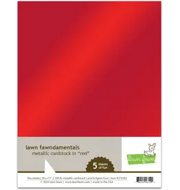 LAWN FAWN LAWN FAWN METALLIC CARDSTOCK IN RED