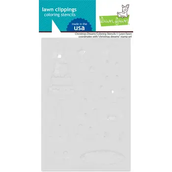 LAWN FAWN LAWN FAWN CHRISTMAS DREAMS COLORING STENCIL 3/PK