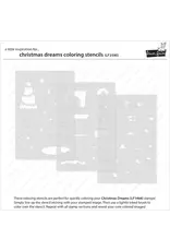 LAWN FAWN LAWN FAWN CHRISTMAS DREAMS COLORING STENCIL 3/PK