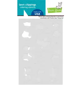 LAWN FAWN LAWN FAWN WINTER SKIES COLORING STENCIL 2/PK