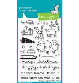 LAWN FAWN LAWN FAWN TOBOGGAN TOGETHER CLEAR STAMP SET