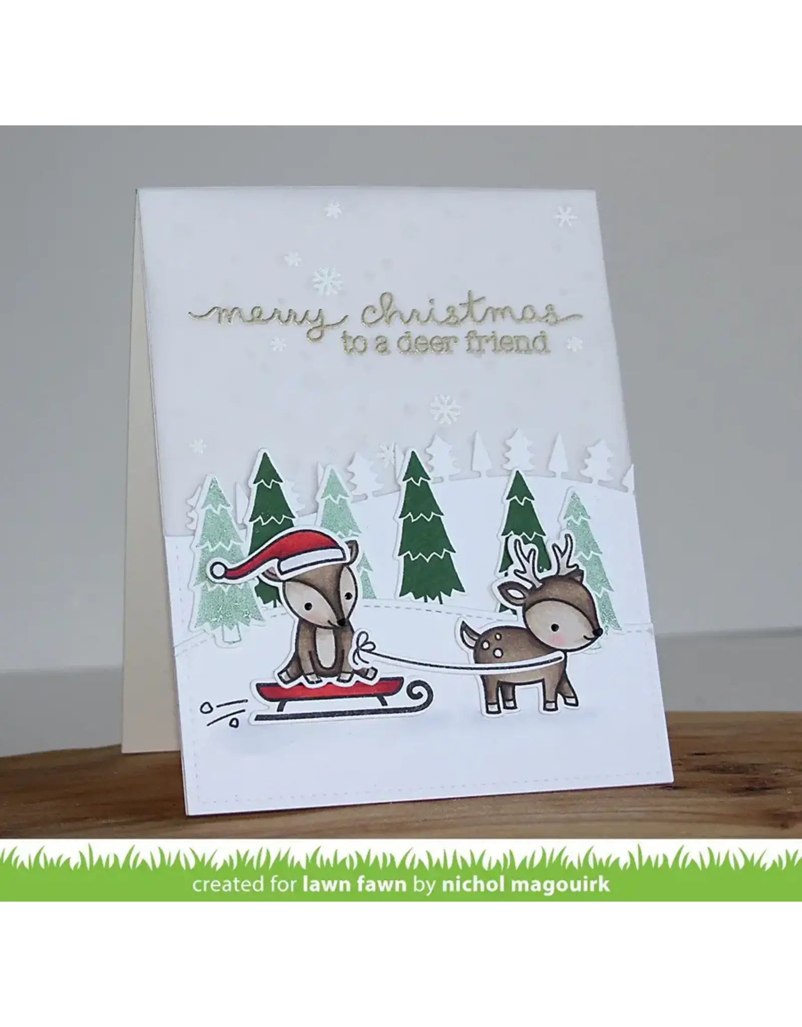 LAWN FAWN LAWN FAWN TOBOGGAN TOGETHER CLEAR STAMP SET