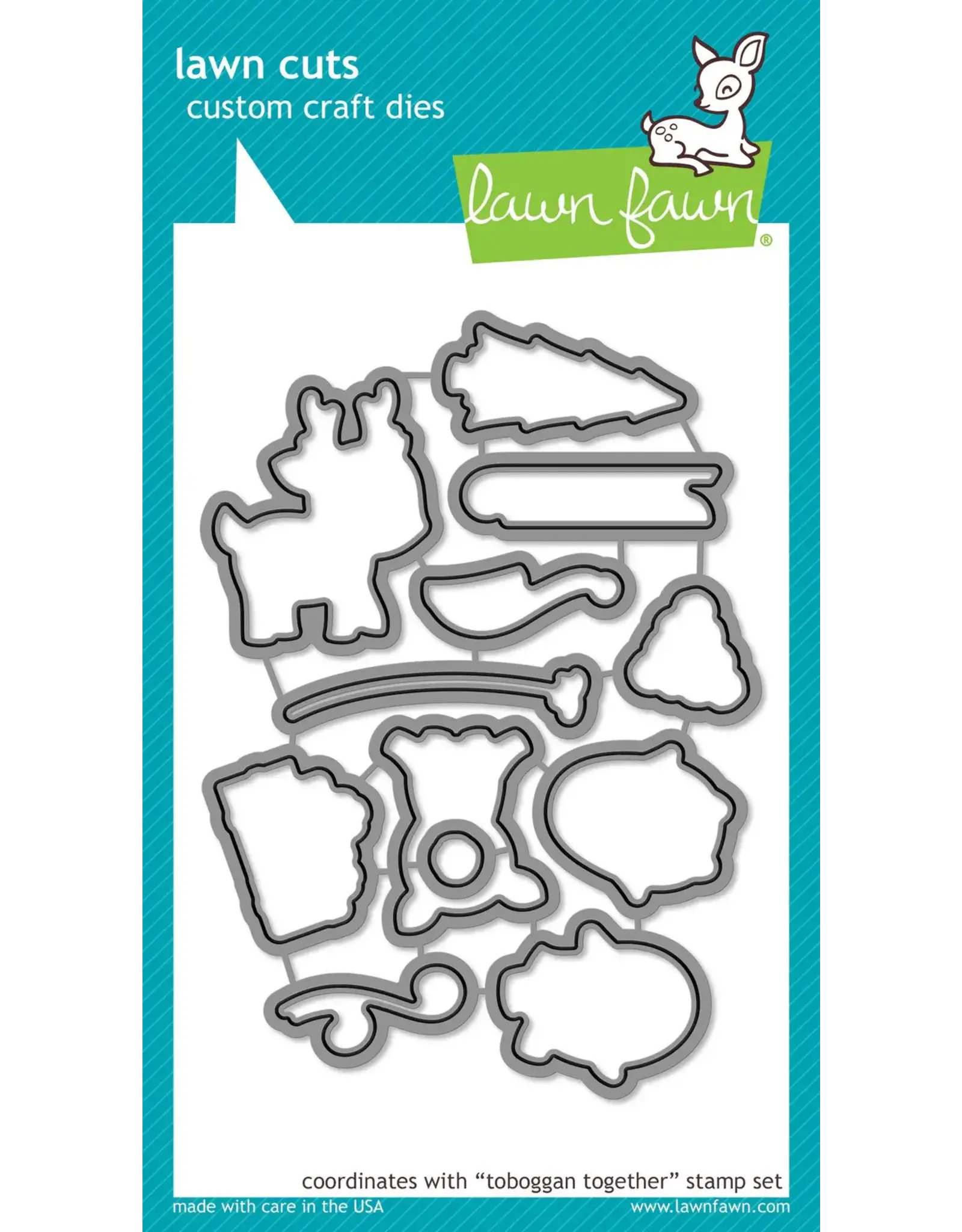 LAWN FAWN LAWN FAWN TOBOGGAN TOGETHER DIE SET